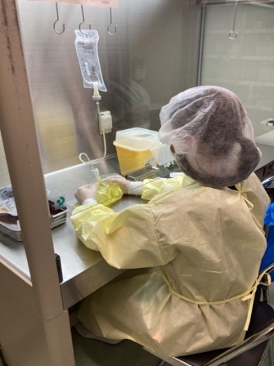 高カロリー輸液の無菌調製業務